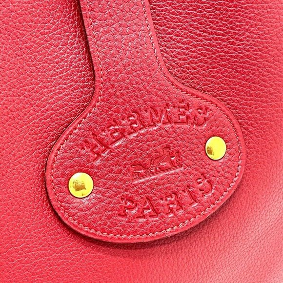 HERMES Rodeo Shoulder Bag Taurillon Clemence Red - Picture 4 of 12